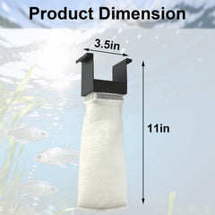 Midsize 200-micron sock demonstrates dense filtration material and durability.