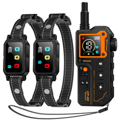 Aolulf AI dog shock collar for two dogs with remote in action for synchronized training.