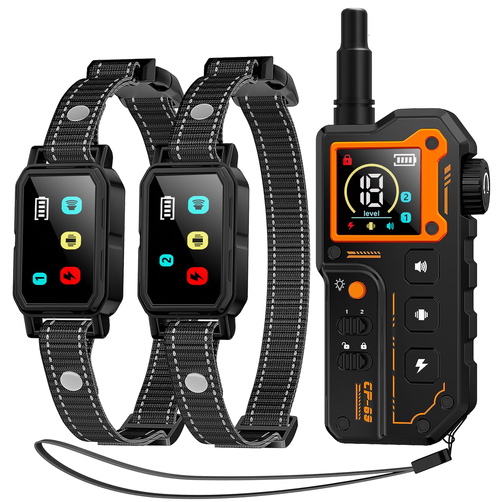 LED light on the remote aids night visibility during training and walks.