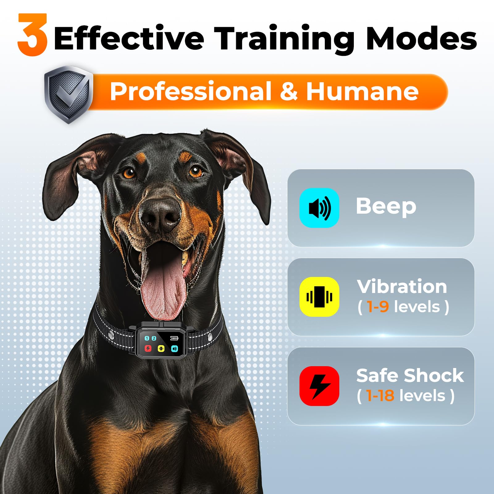 Aolulf remote trainer reaching 3300ft to keep dogs within range during training.