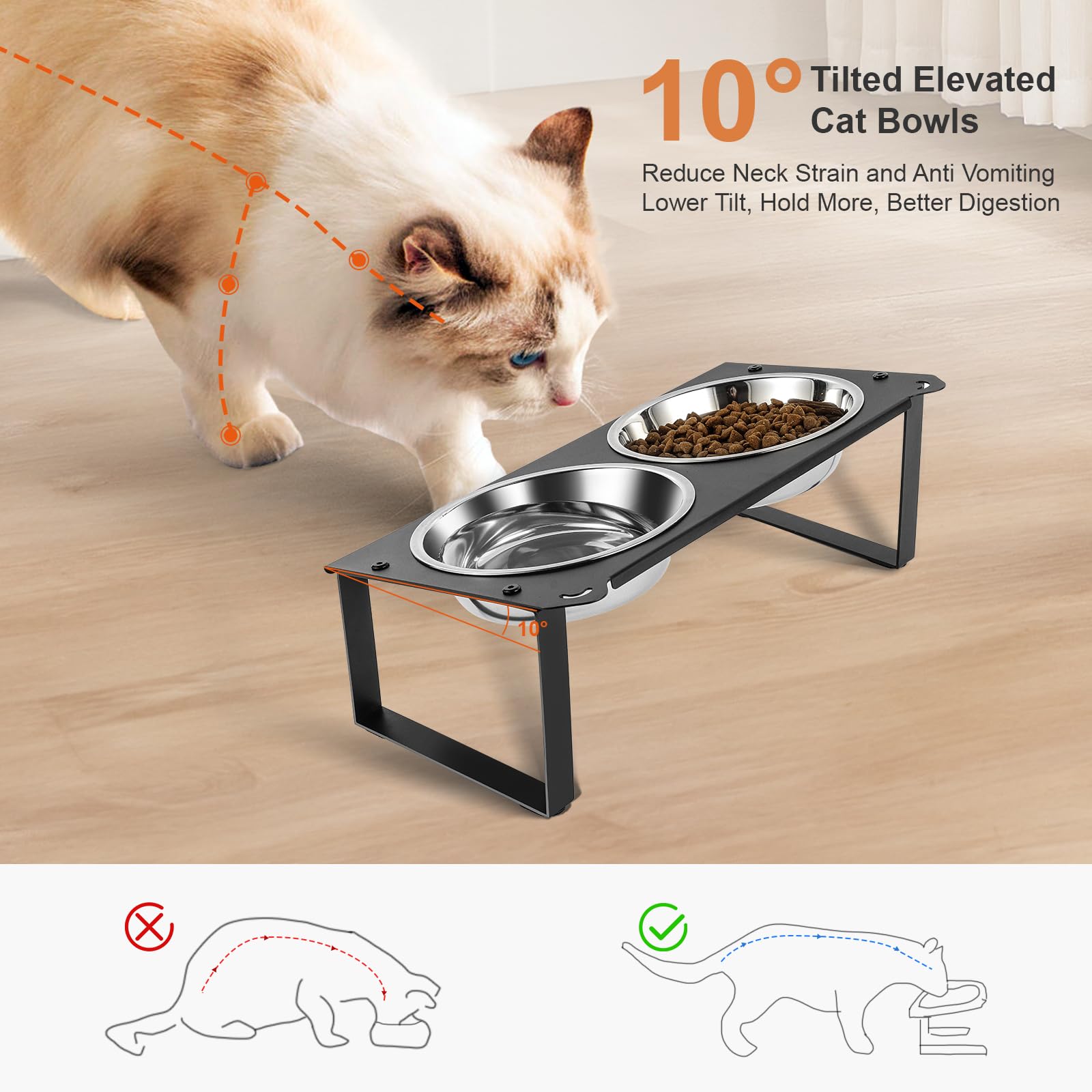 Aomafamzoy four stainless steel bowls pack facilitates easy sharing among pets
