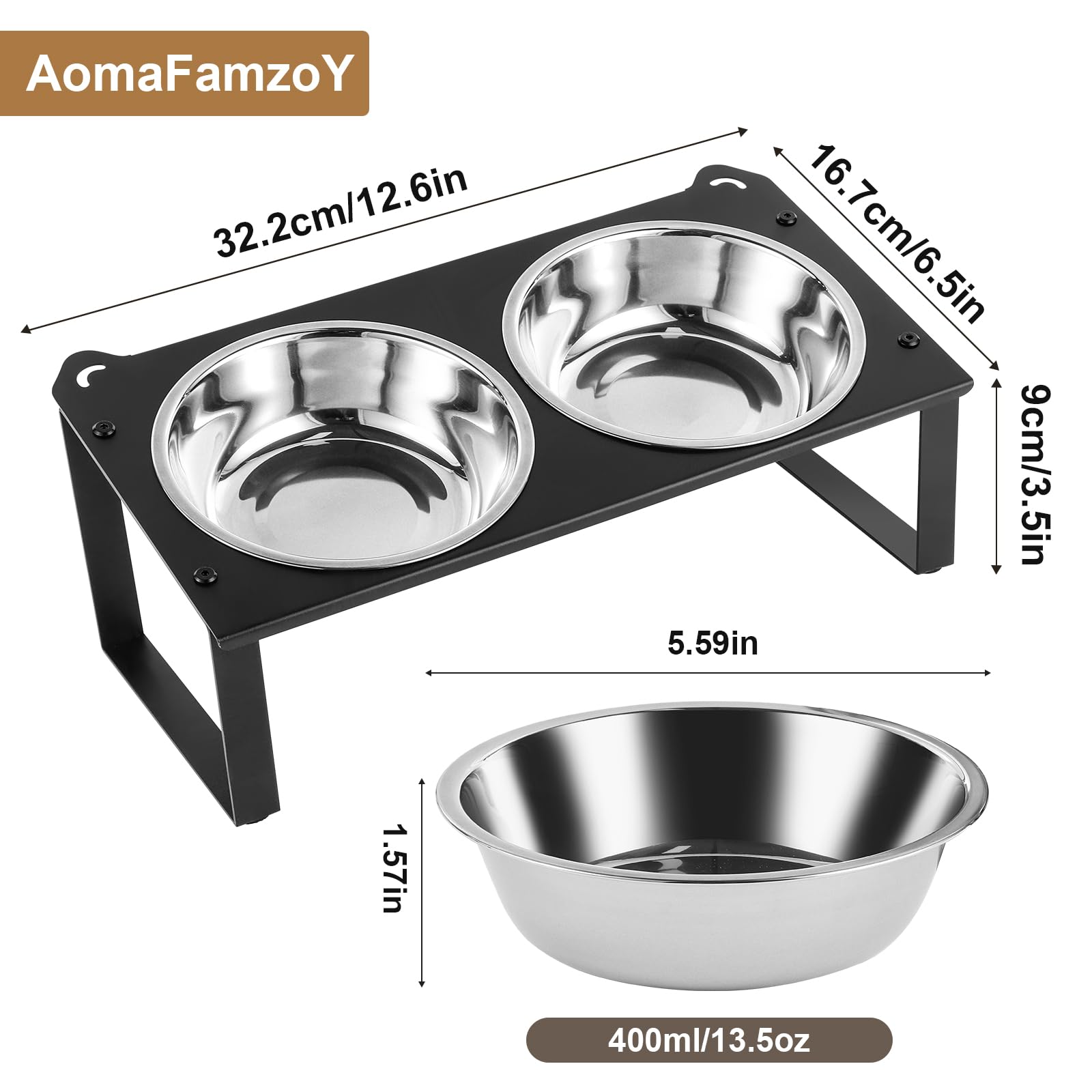 Aomafamzoy whisker-friendly wide bowls reduce whisker pressure during meals