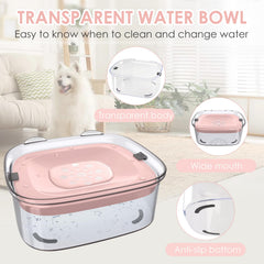 AONKEY 3L dog water bowl floating disk slows drinking and reduces splashes.