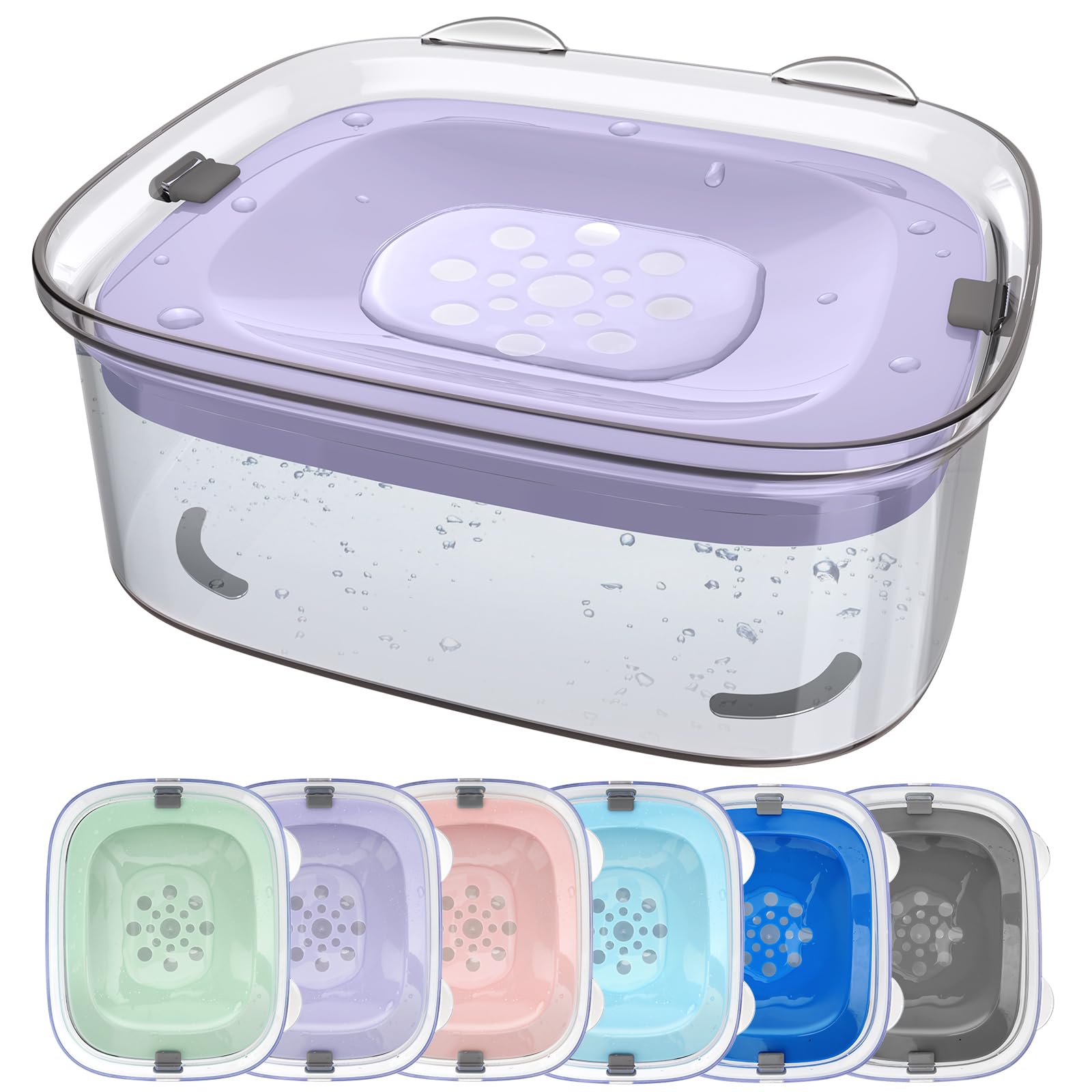 AONKEY 3L dog water bowl shows no spill design for clean floors.