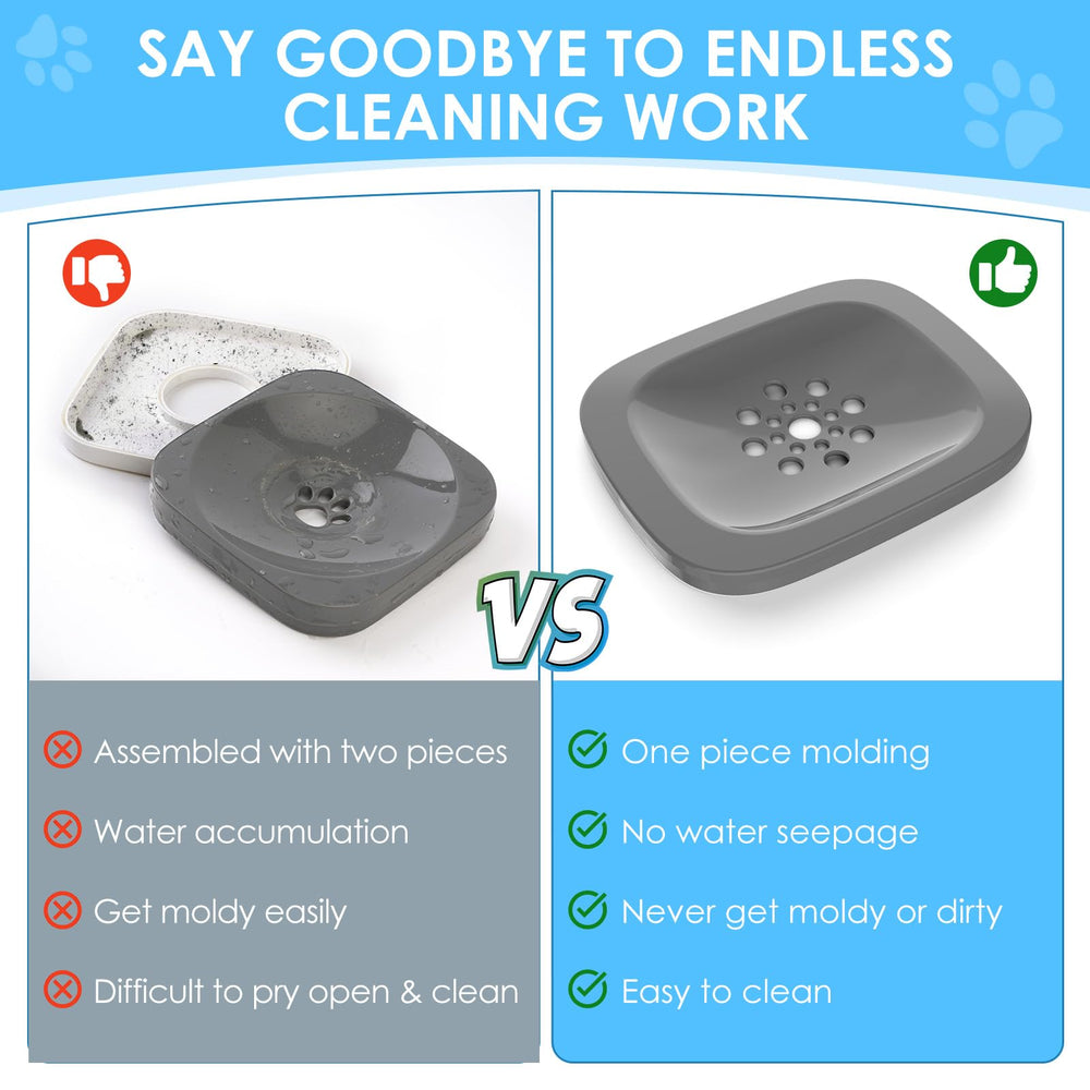 AONKEY floating disk design slows drinking and reduces splashes for mess-free meals.