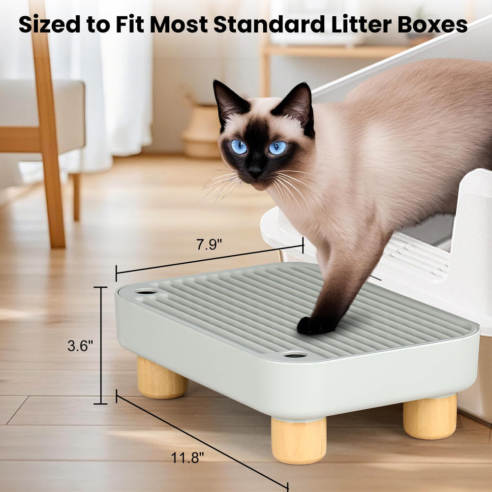 Aothey Litter Box Step mesh catcher traps litter at the source.