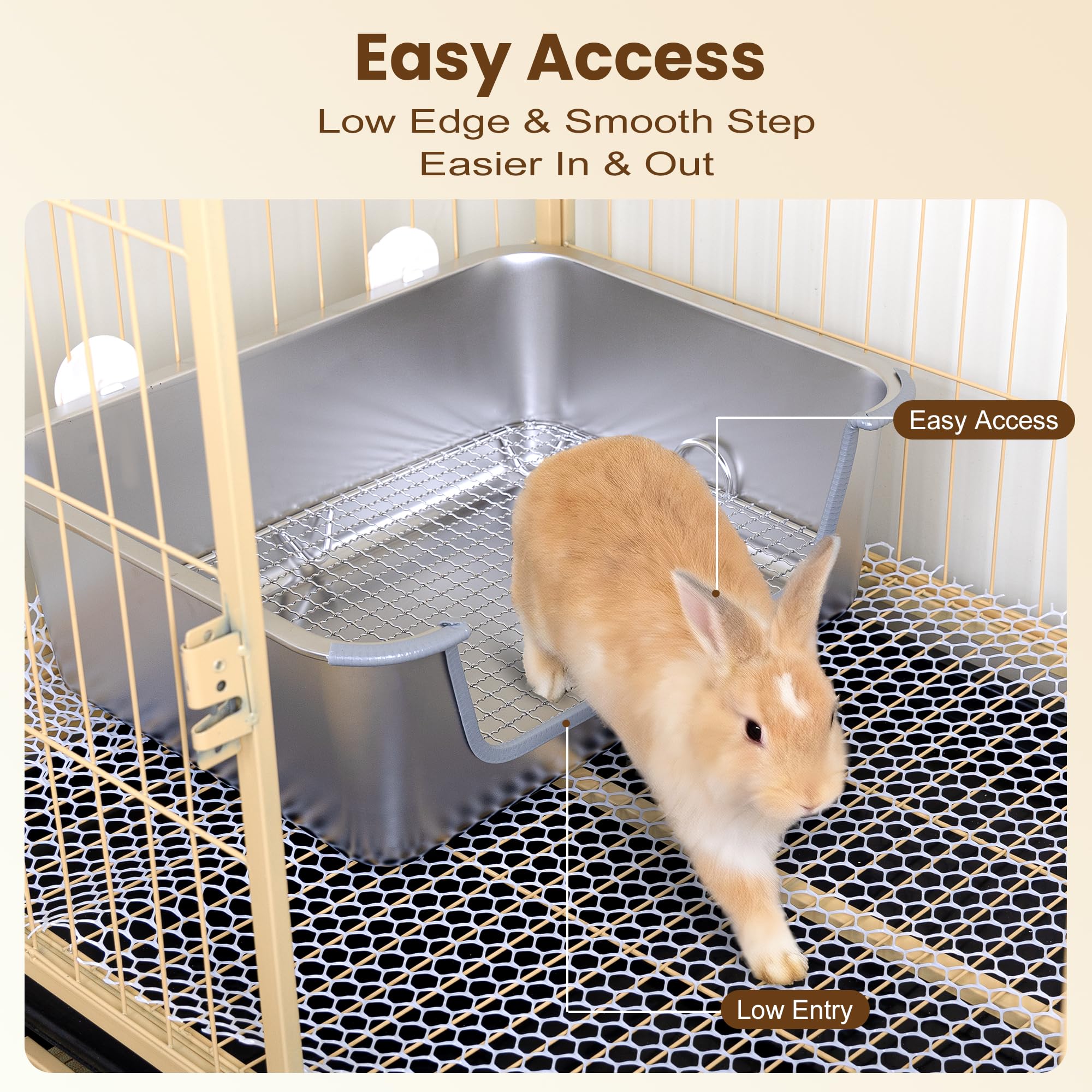 Aothey Spacious litter box supports multi-pet households with roomy interior