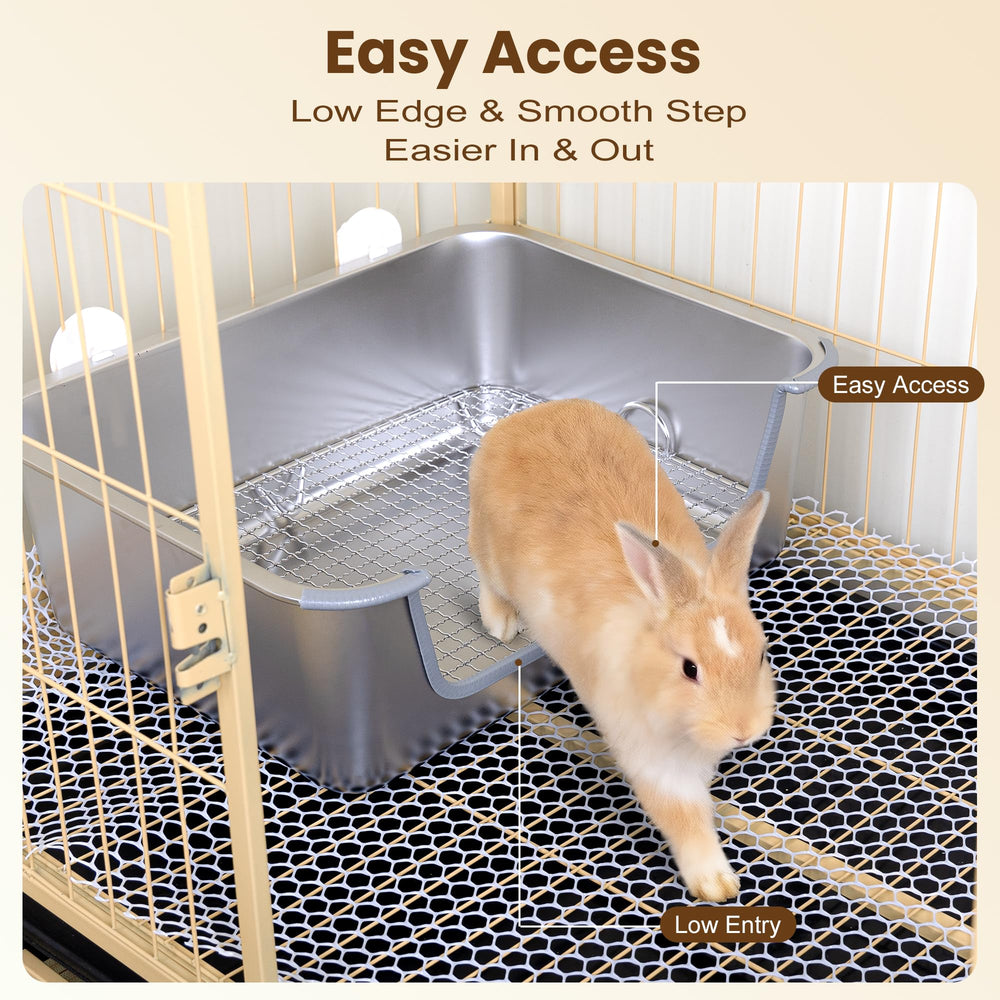 Aothey Spacious litter box supports multi-pet households with roomy interior