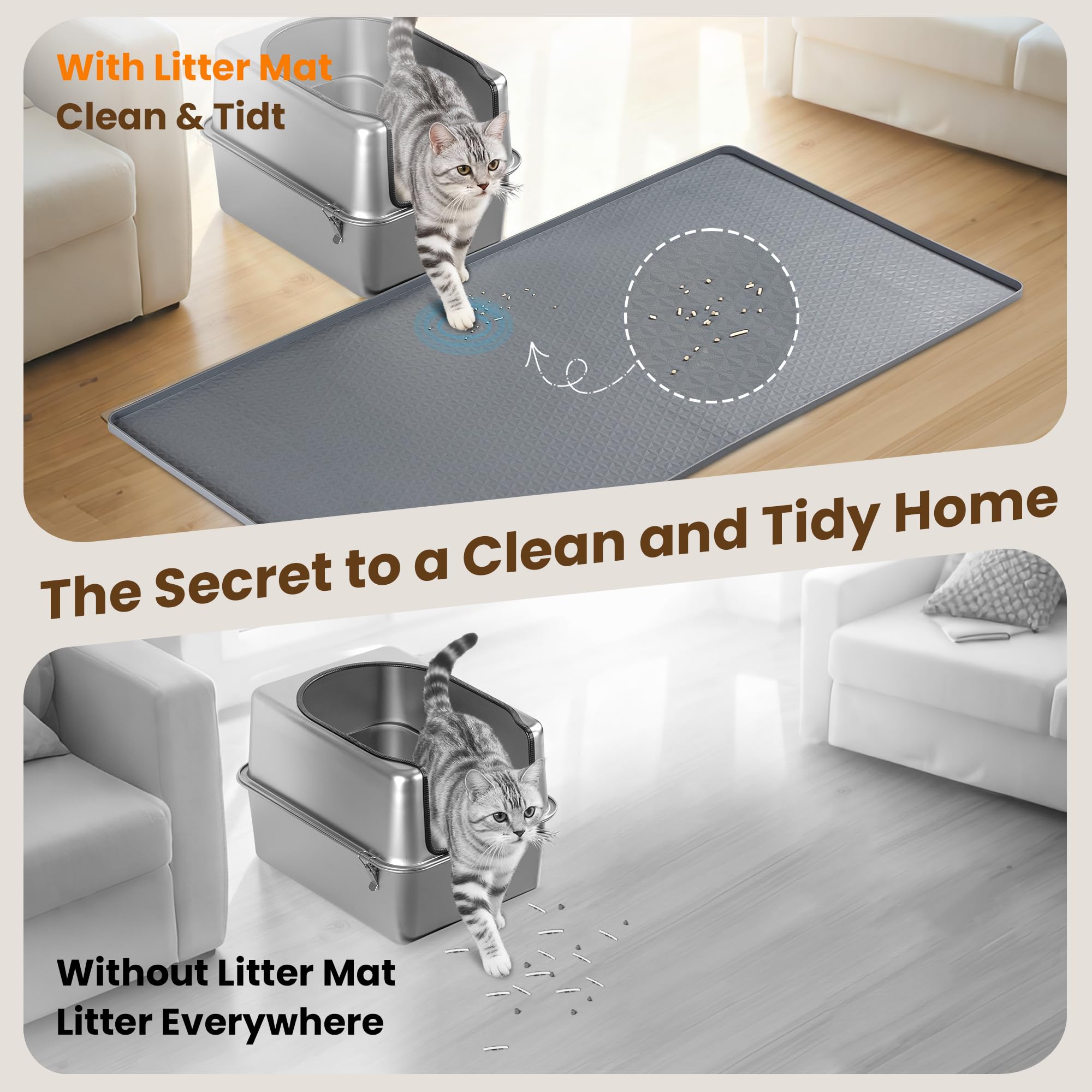 Aothey durable silicone mat resists spills and lasts longer.