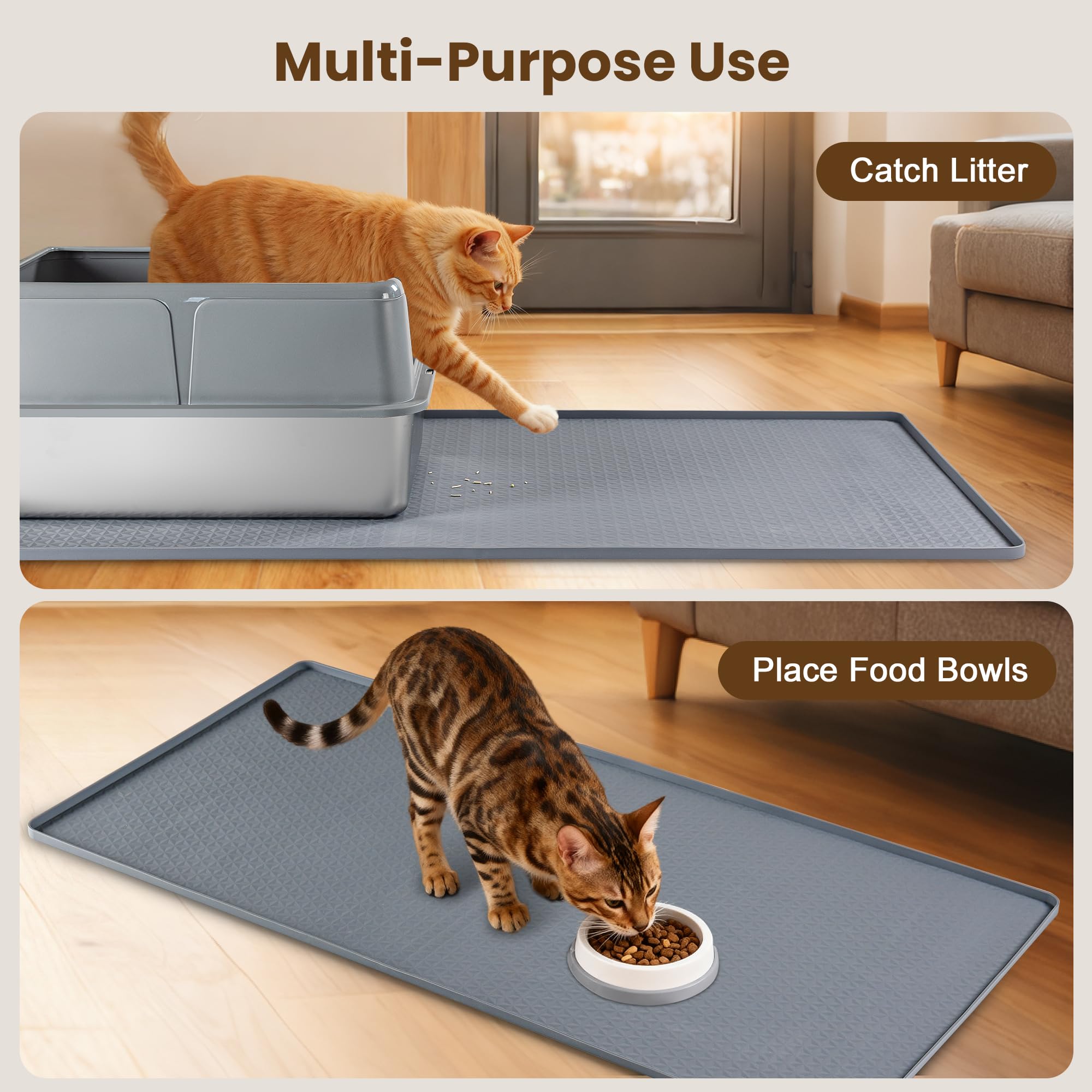 Aothey waterproof mat protects floors in busy homes.