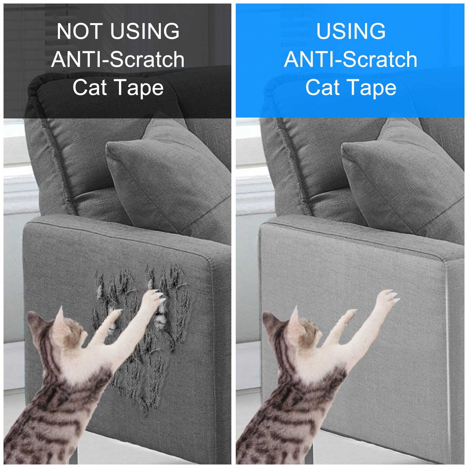AOUKAR easy-install adhesive film for quick sofa protection