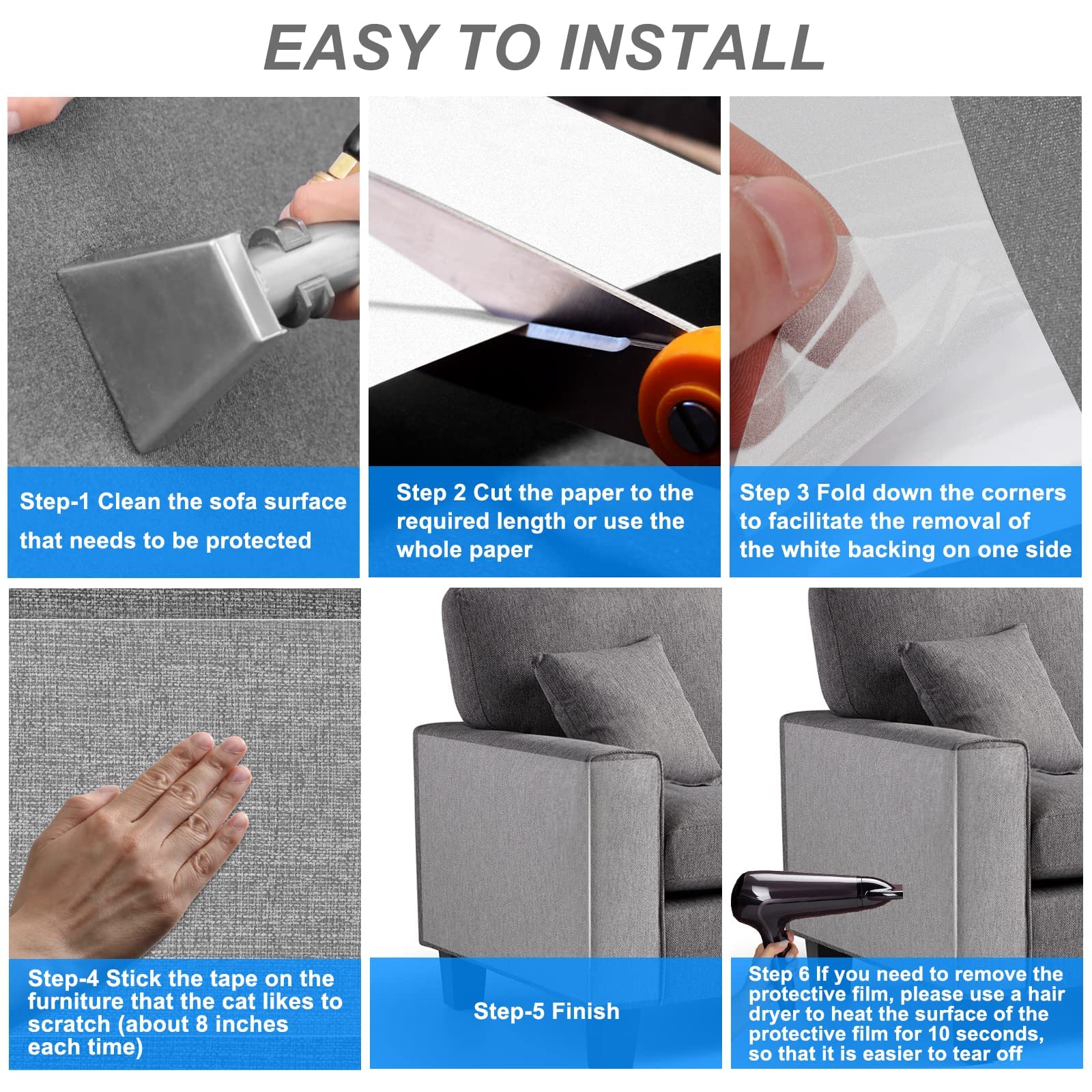 AOUKAR satisfaction-guaranteed protector deters cat scratches on furniture