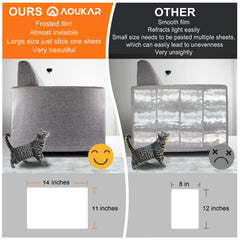 AOUKAR ultra-thin frosted film minimizes glare on sofas