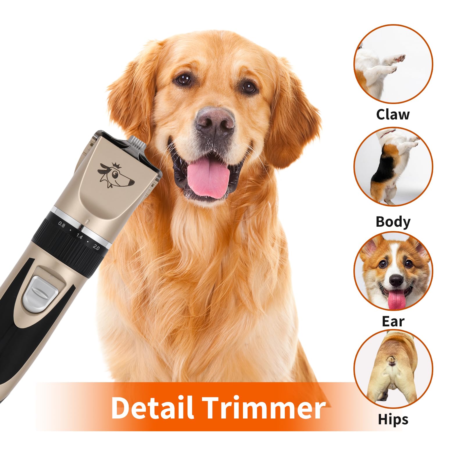 Aovdy detachable blade for easy cleaning and quick adjustments.