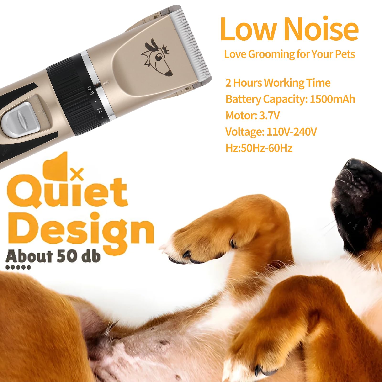 Aovdy rechargeable cordless design for flexible grooming anywhere.