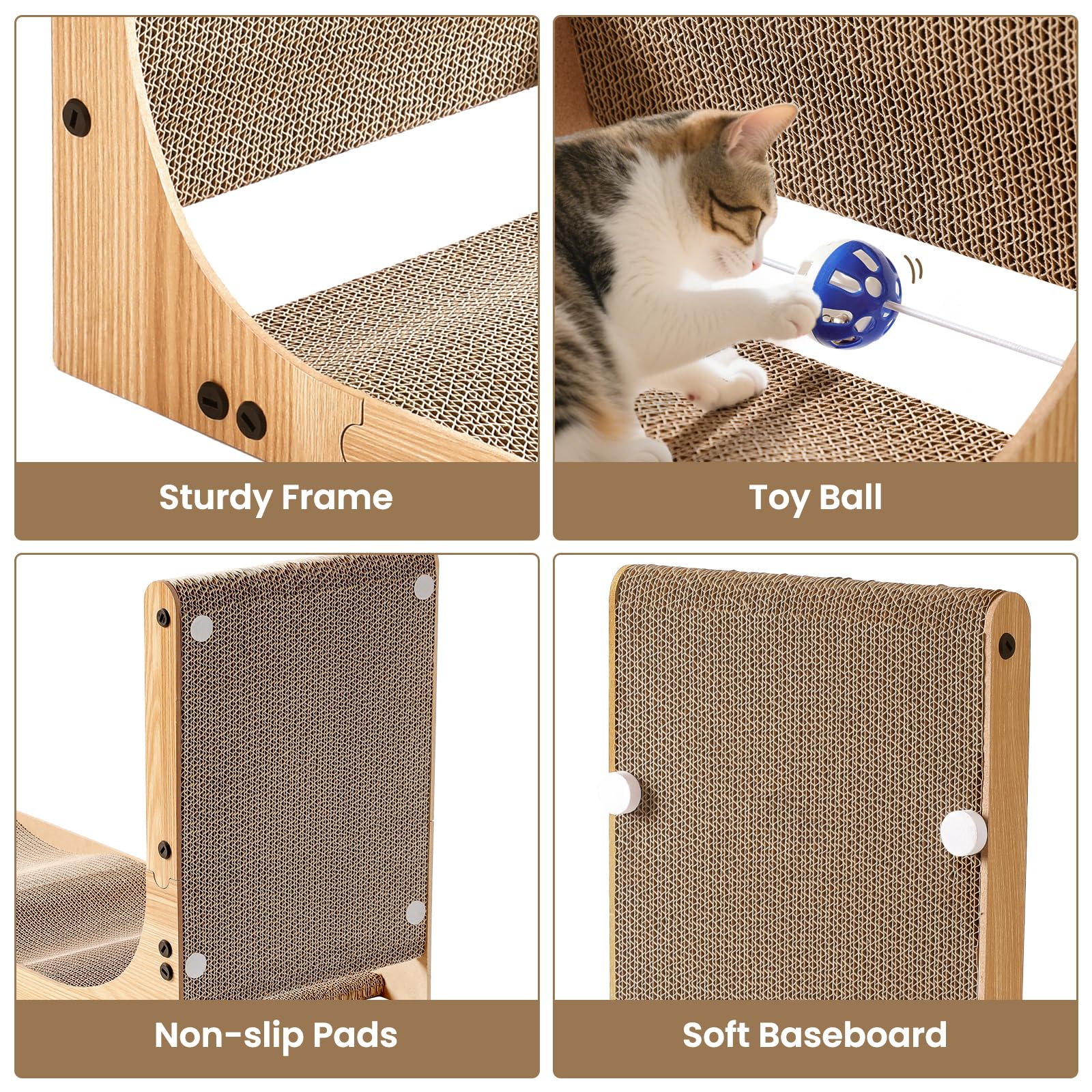 AOZITA ball toy included invites active play during scratching