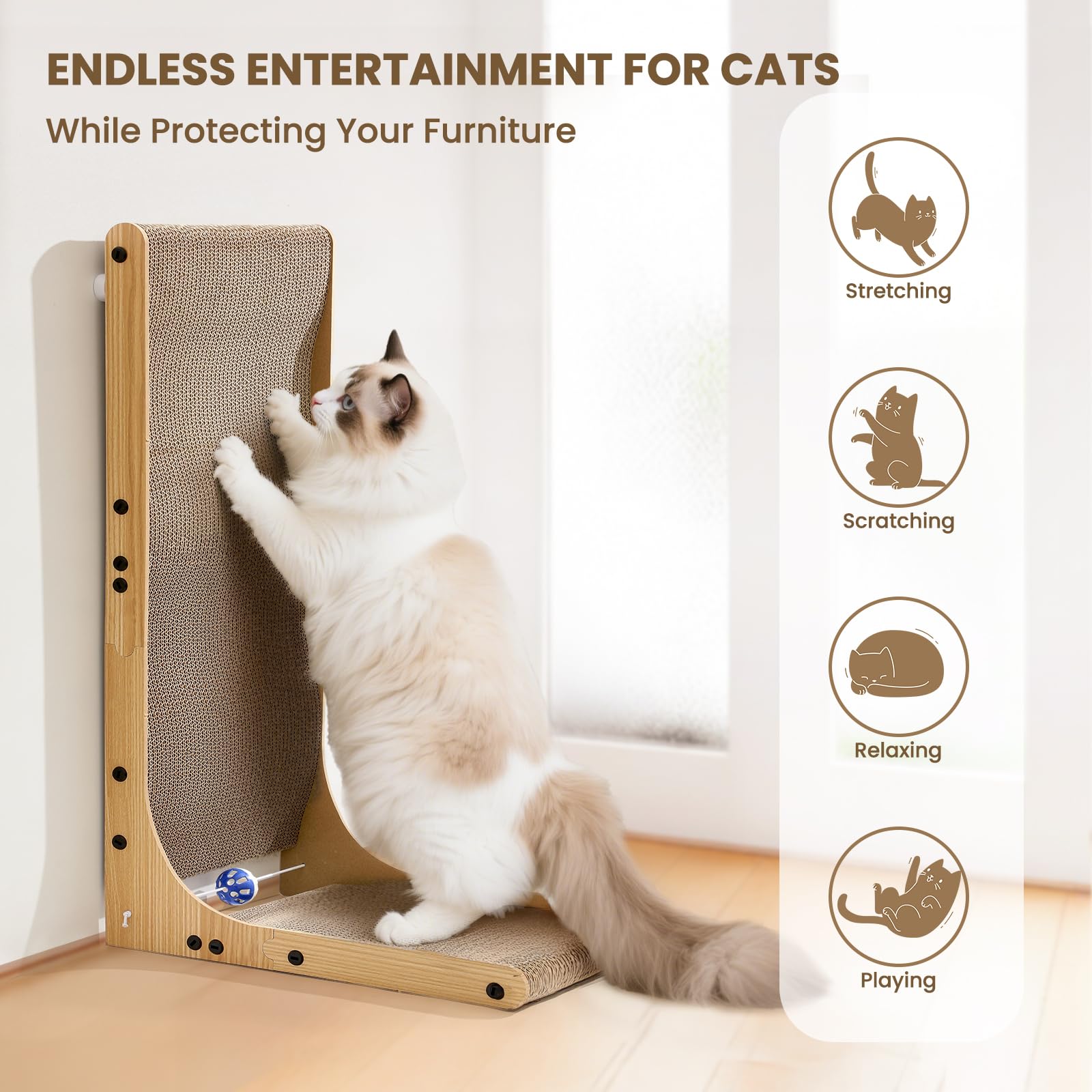 AOZITA catnip included adds irresistible scent for feline exploration