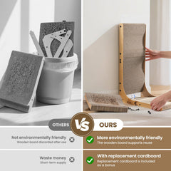 AOZITA L-shaped wall-mounted scratch pad doubles as a lounging area