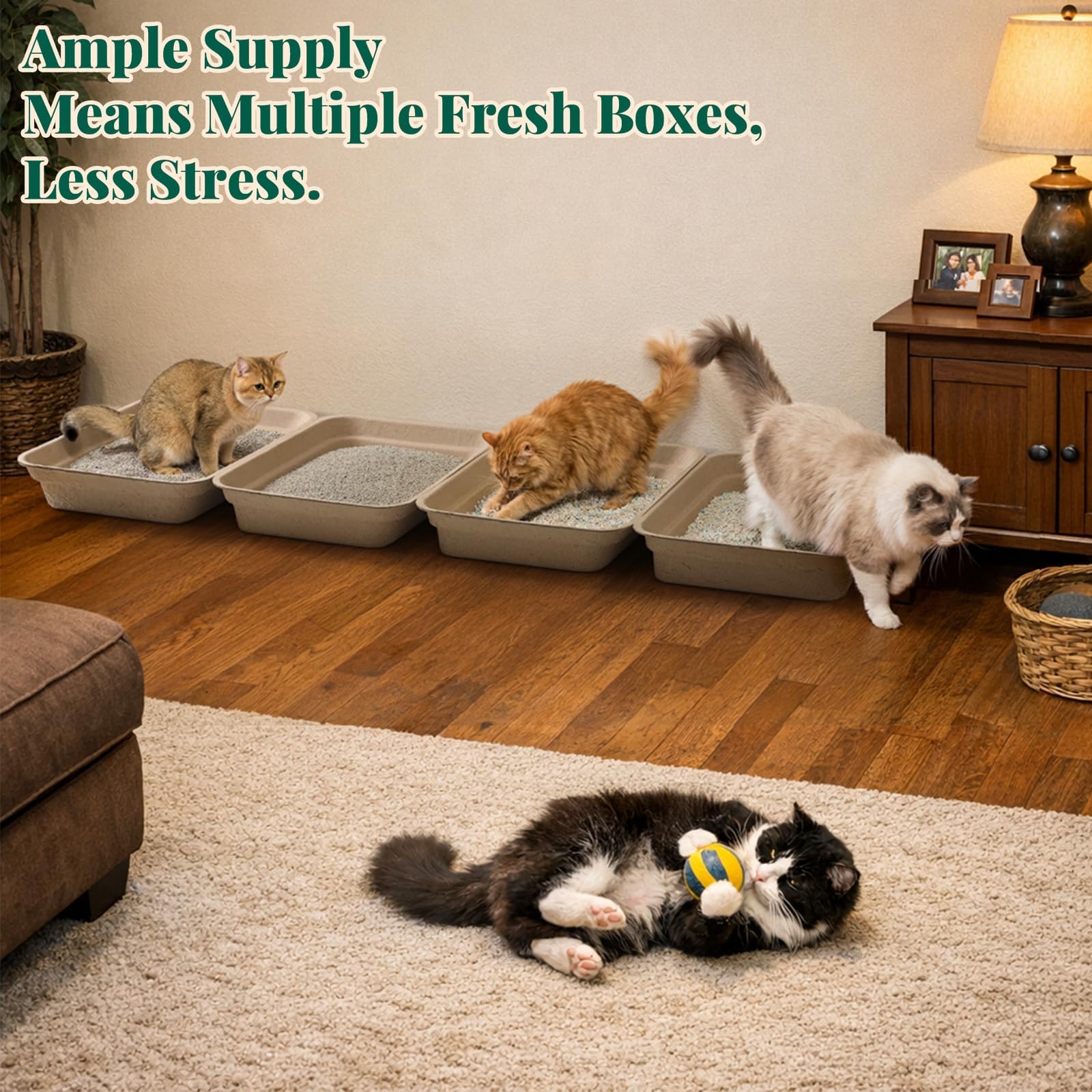 AOZITA near-year supply for one cat with ten boxes.