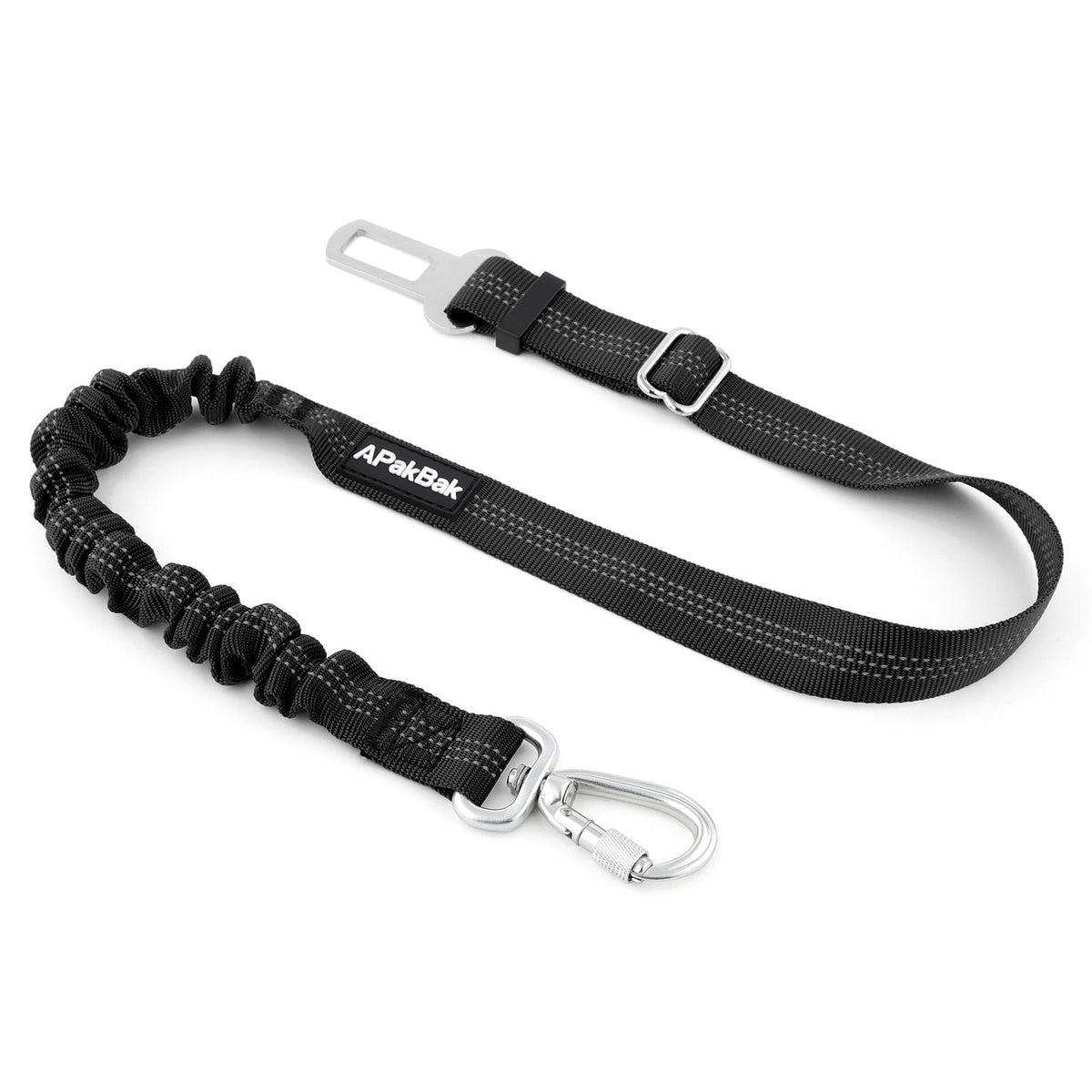 APAKBAK dog seat belt locking hook demonstrates a secure car restraint for daily trips