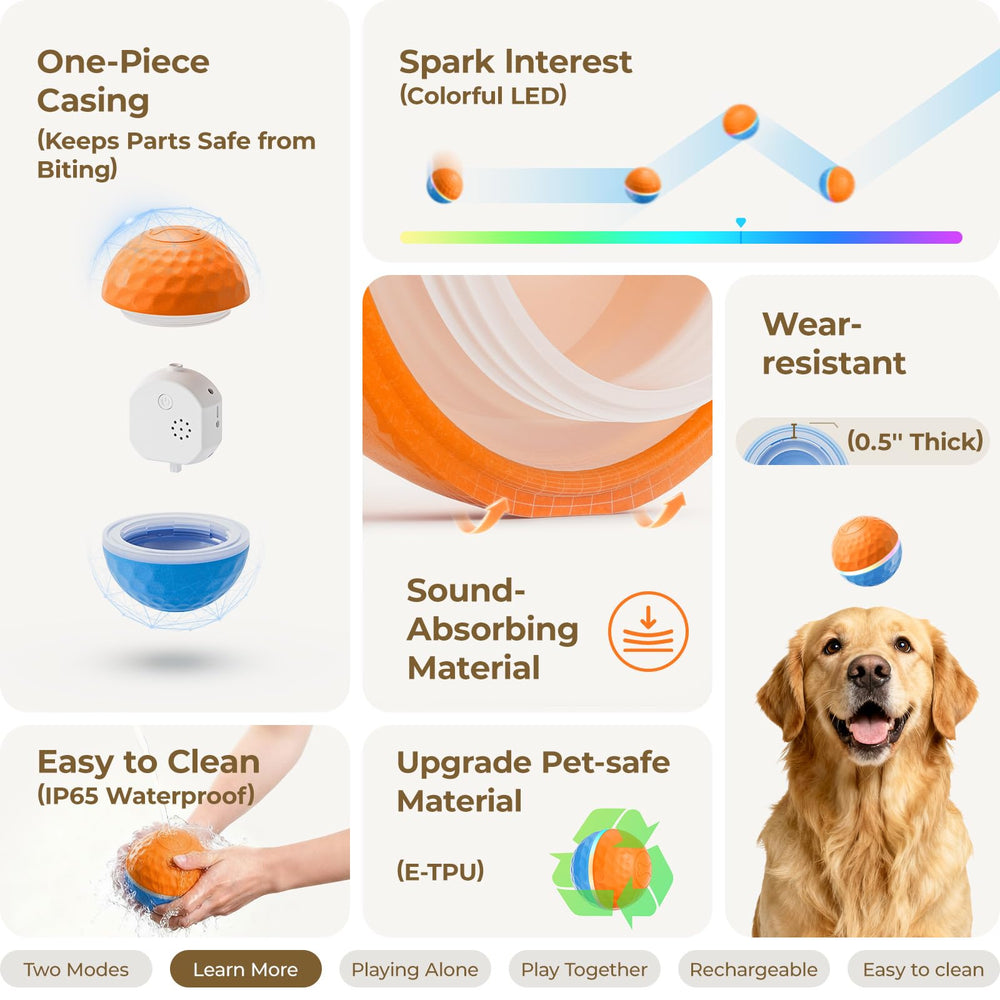 Apasiri automatic-moving-ball keeps dogs entertained when alone at home.
