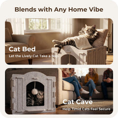 Apasiri cat bed cave upper open bed offers sun-soaked perch for naps