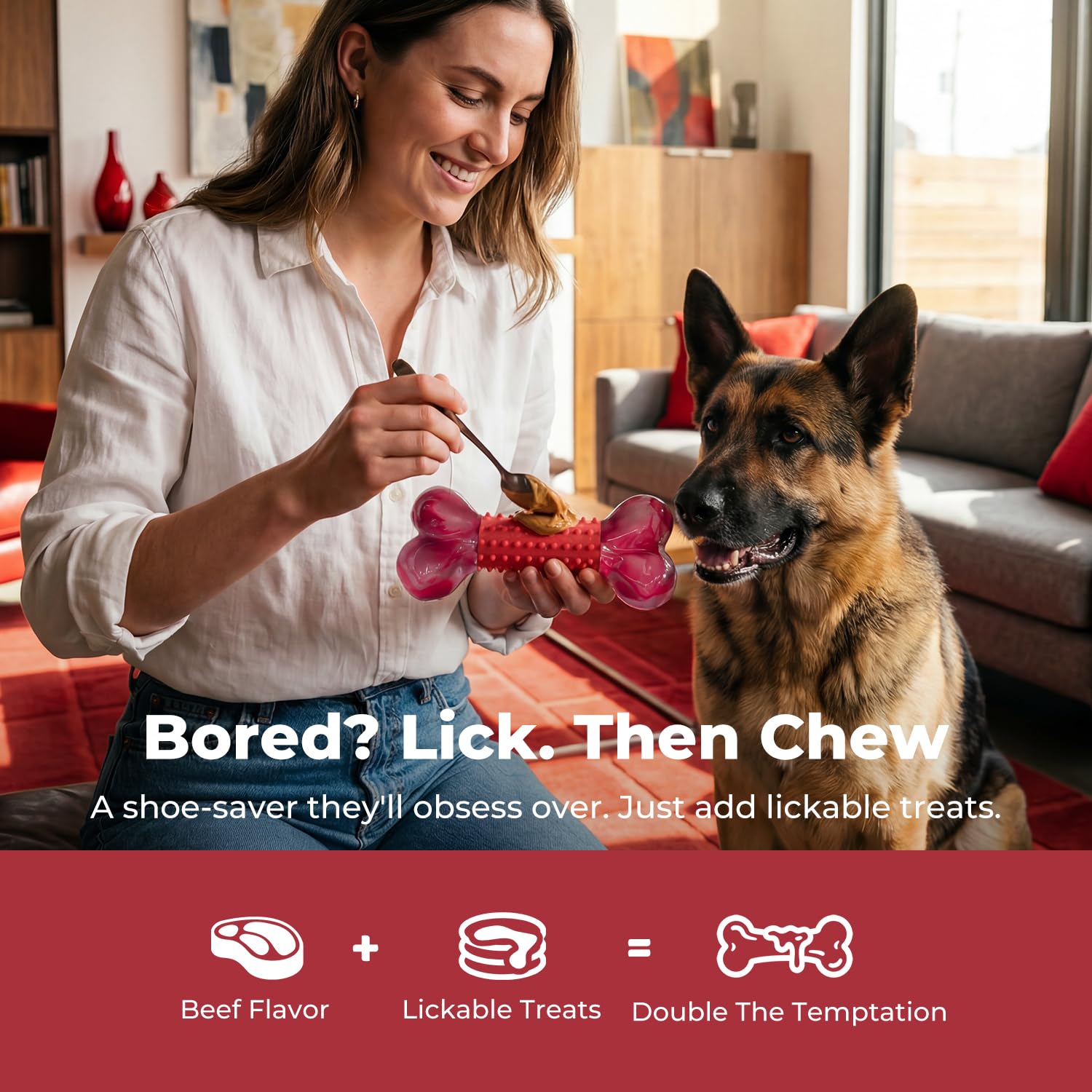 Apasiri easy-clean chew toy rinses quickly after meals.