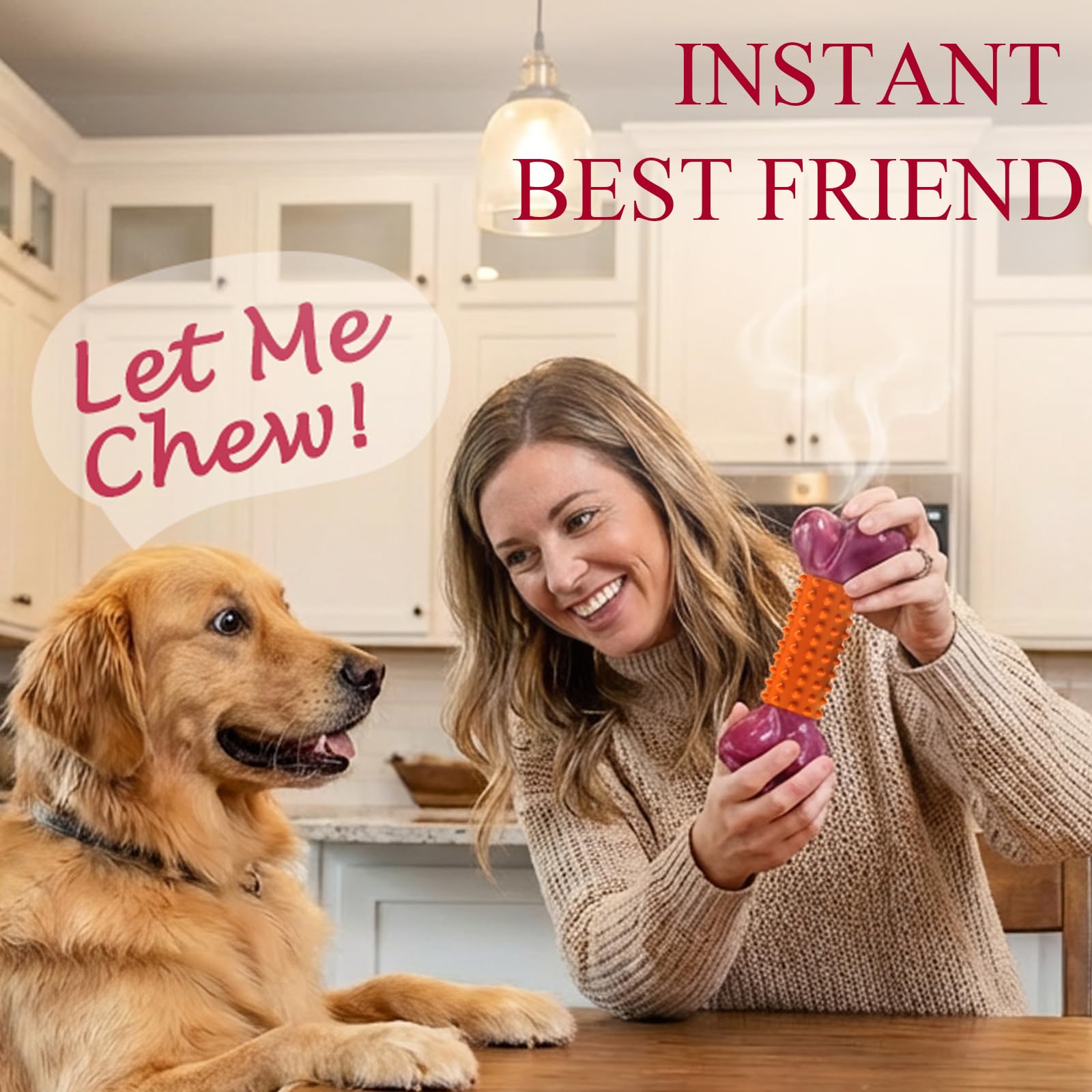 Apasiri durable chew with nylon-core rubber-sleeve for aggressive chewers.