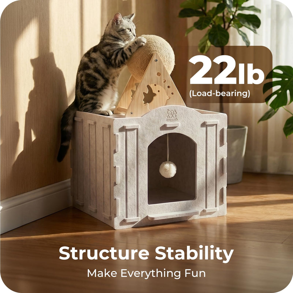 Apasiri scratch-resistant cat house edge protects furniture during play