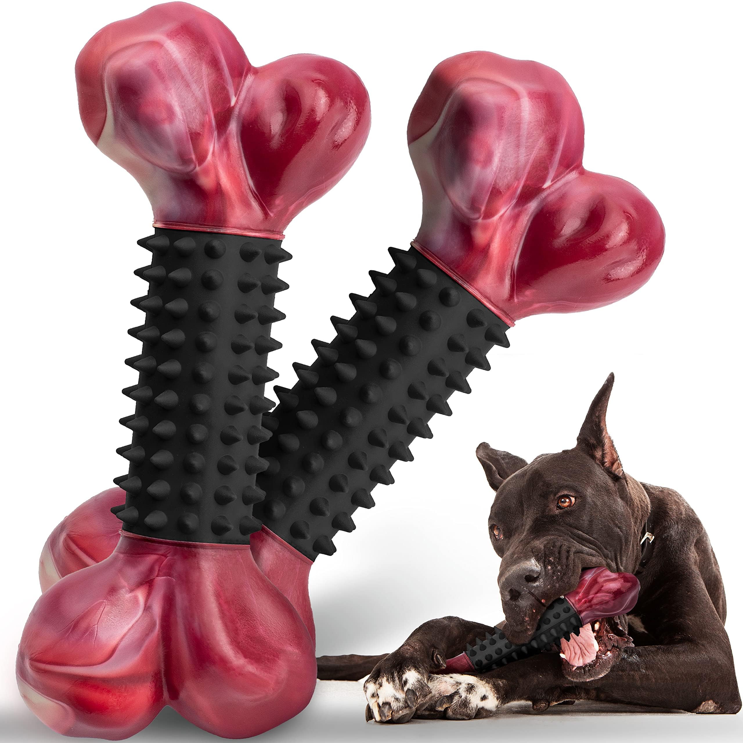 Apasiri tough dog toy nylon core for aggressive chewers.
