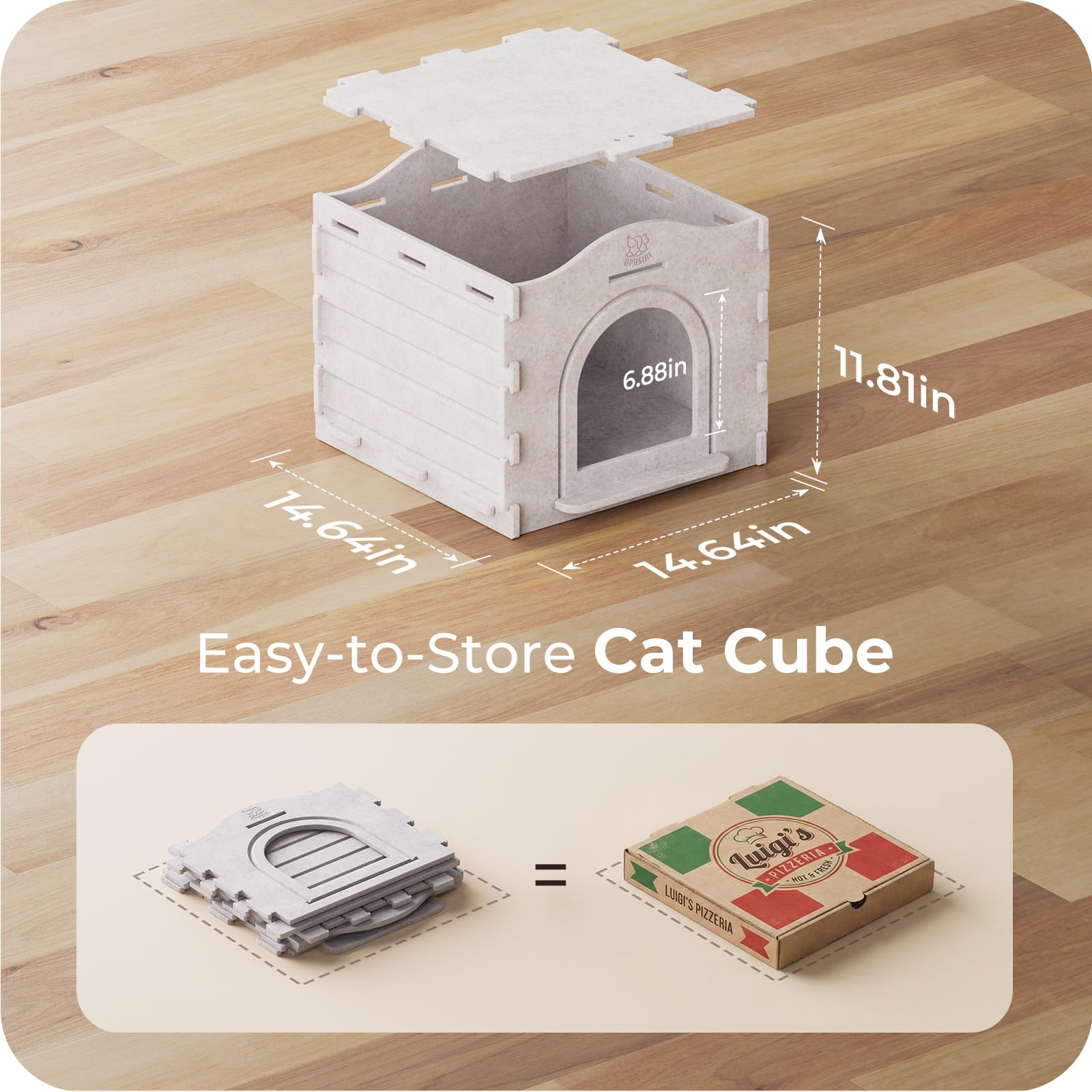 Apasiri warranty and 24-7 online support for cat condo buyers.