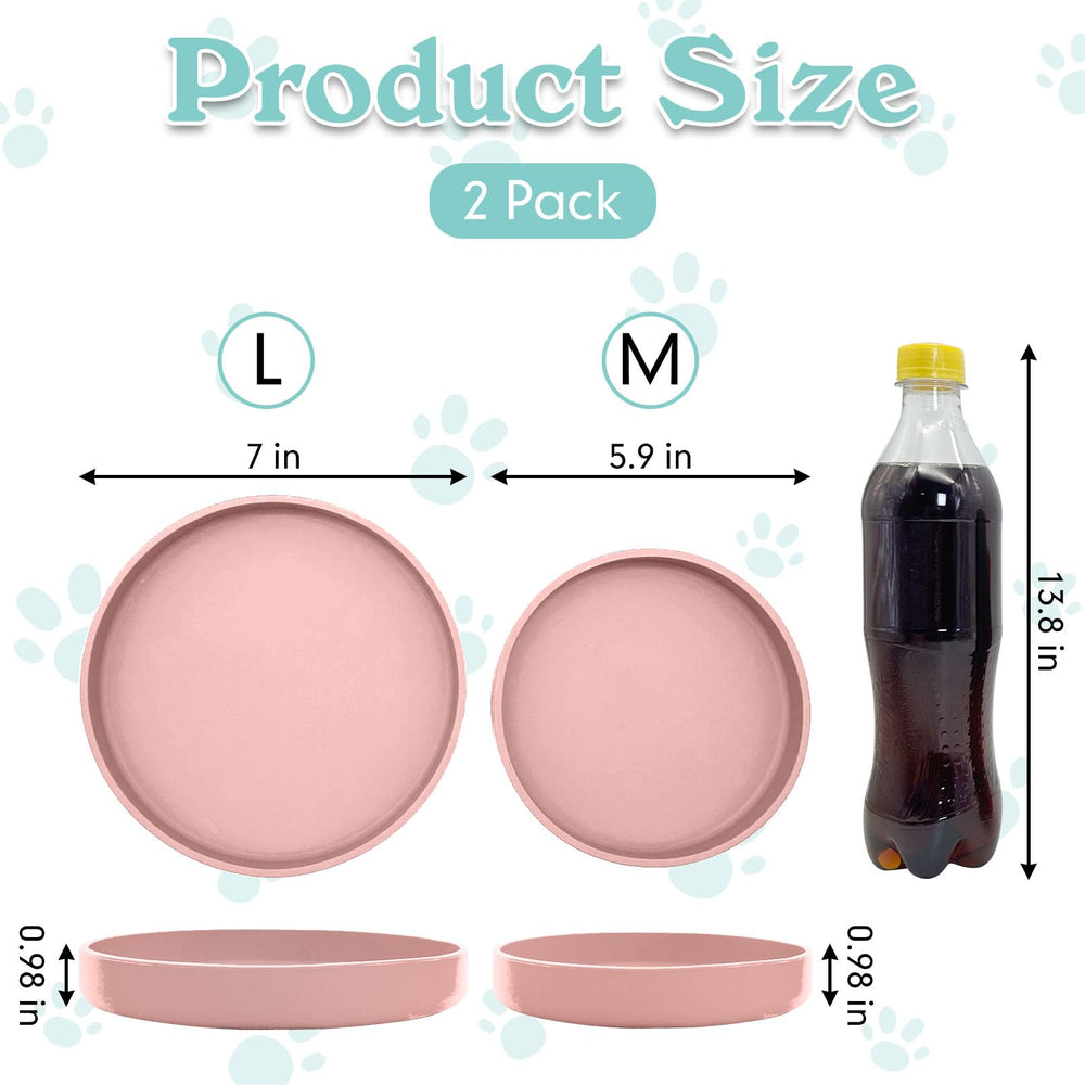 Apatal silicone cat dish shallow pink, gentle feeding for cats.