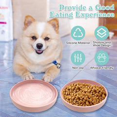 Apatal silicone pet bowls low-profile design reduces noise.