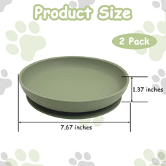 Apatal two-pack dog bowls measure 7.67 x 1.37 inches for versatile feeding.