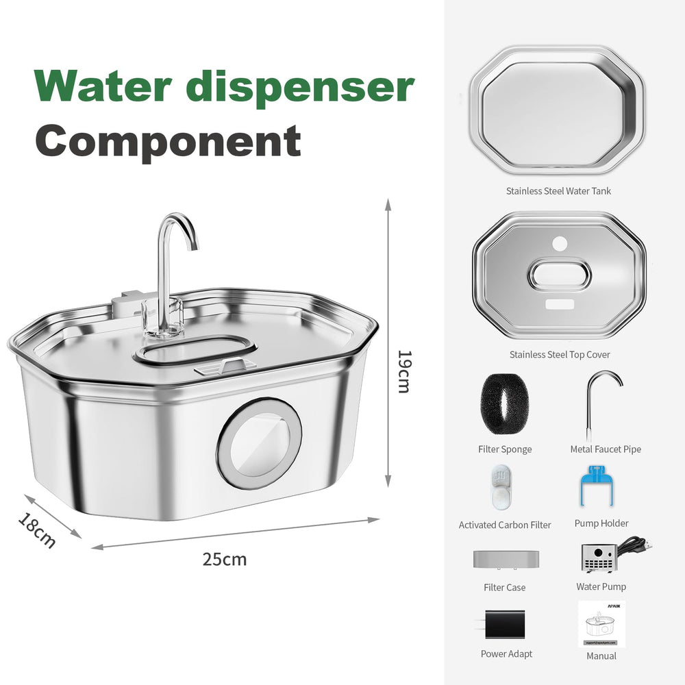 APAUK inside design shows continuous water flow to attract pets