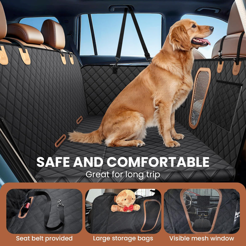 A-Pce breathable mesh window improves visibility for your dog.