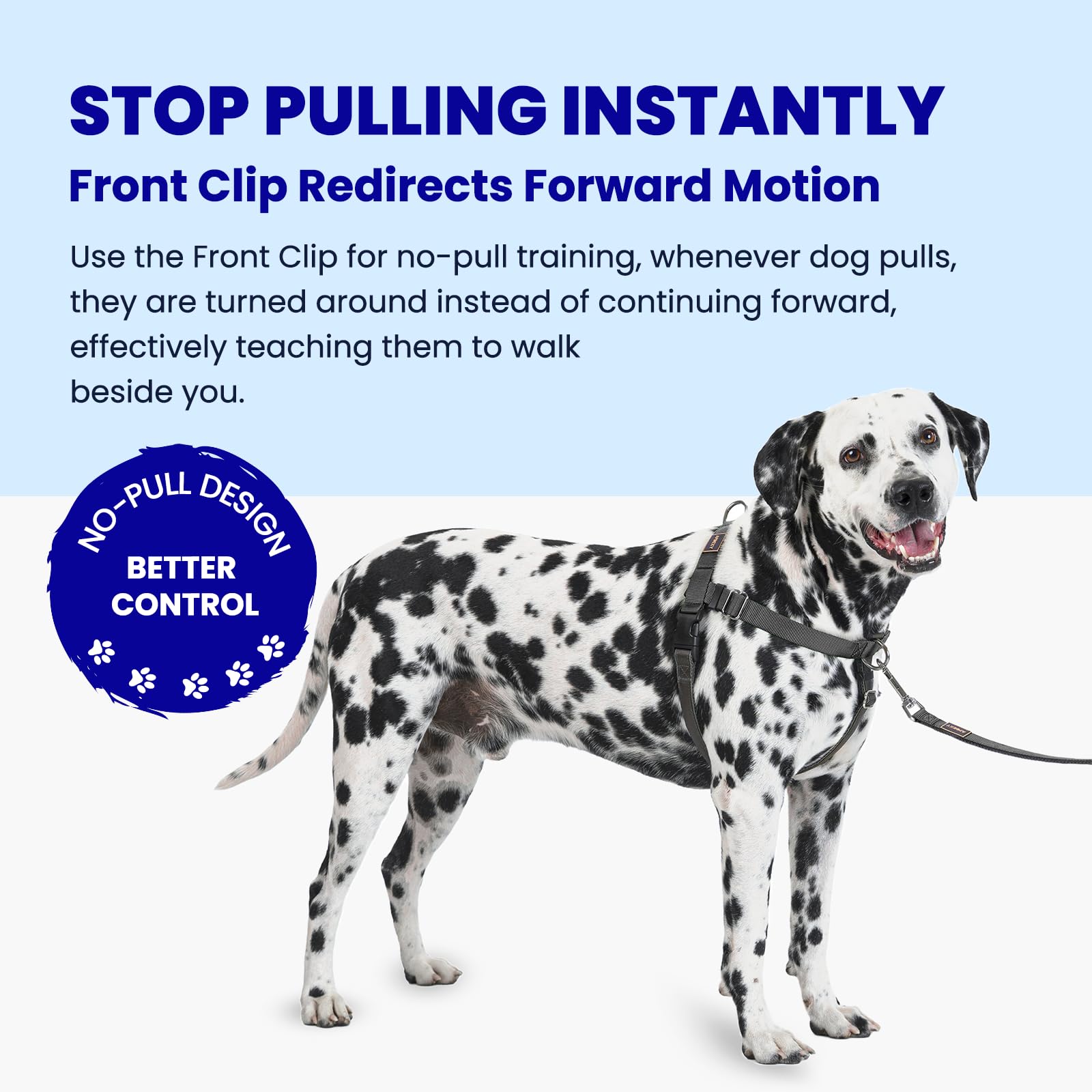 APDEXY No Pull Back Clip Harness for casual strolls, runs, and hikes.