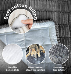 APetsPlanet travel plush pet mat topper soft top calms anxious dogs