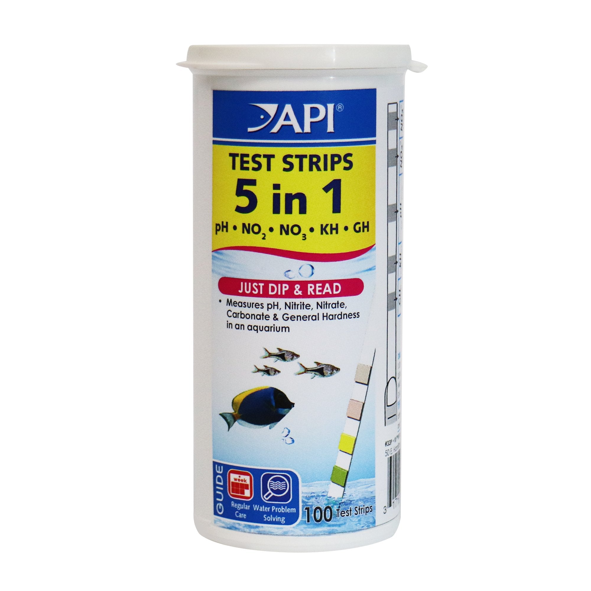 API 5-IN-1 test strips box front for easy shopping