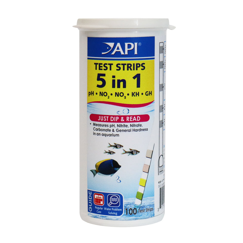 API 5-IN-1 test strips box front for easy shopping