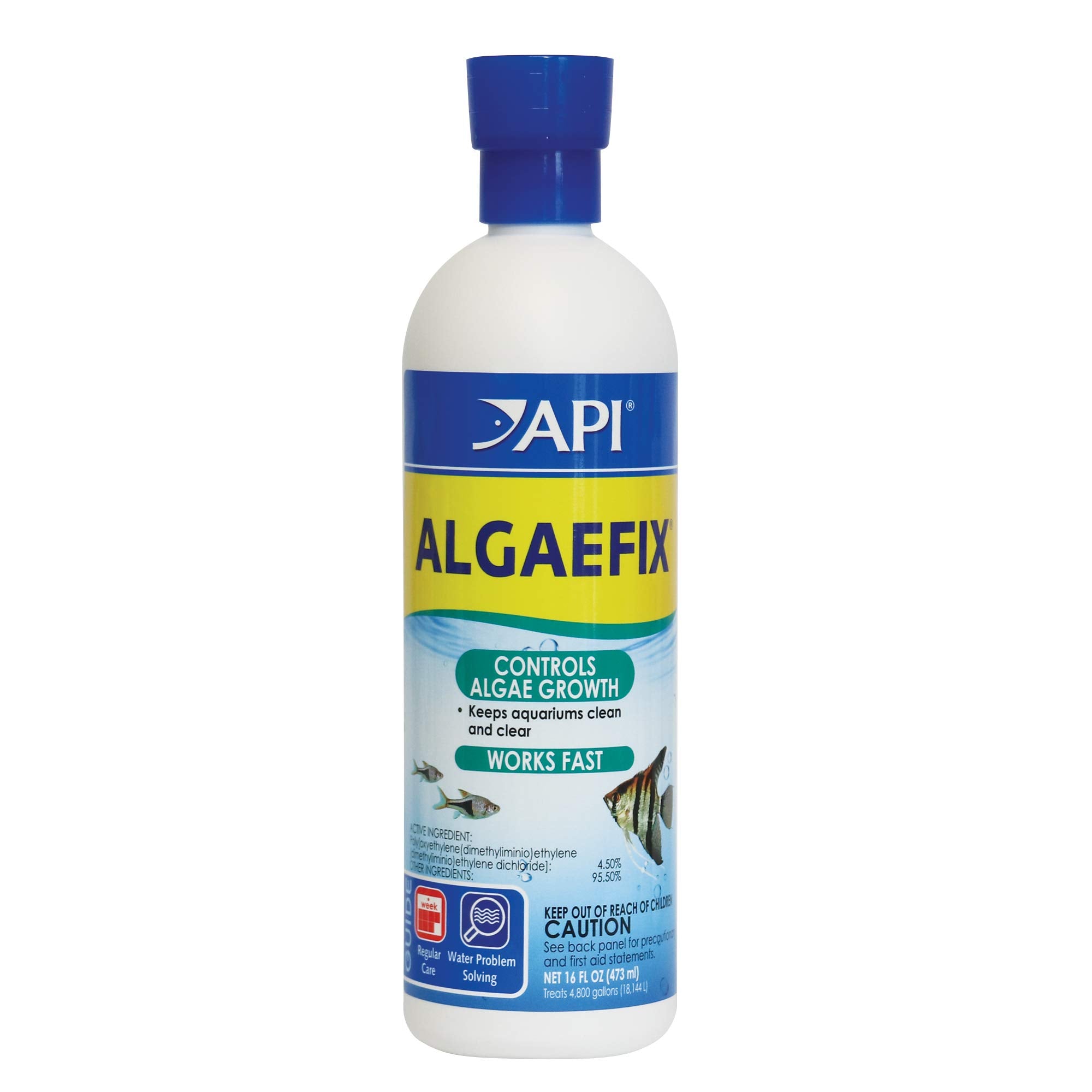 API ALGAEFIX bottle front for algae control in freshwater aquariums.