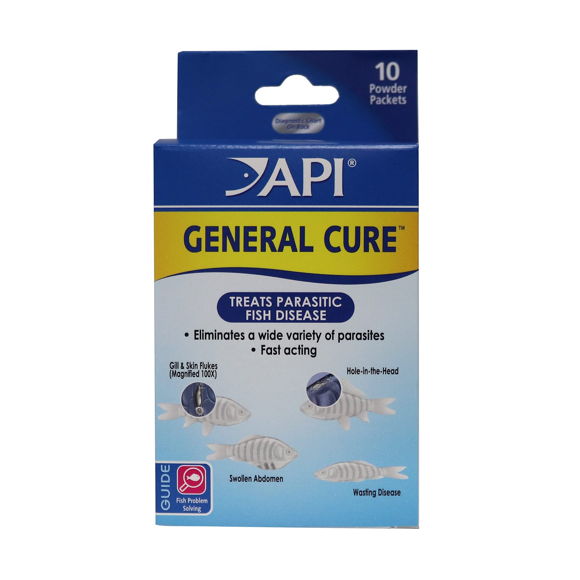 API General Cure box front view for freshwater and saltwater parasite control in aquariums.