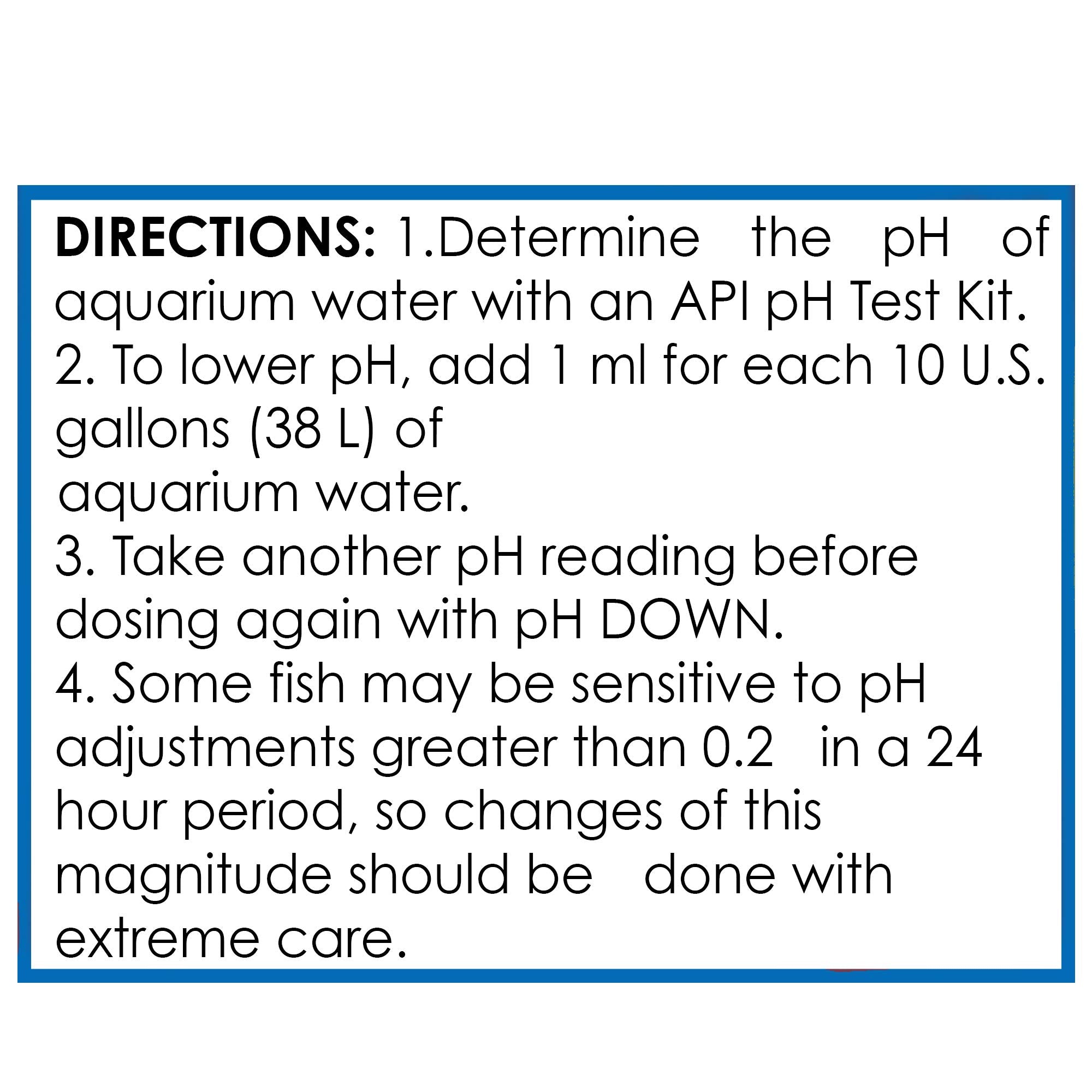 API pH Down packaging viewed for easy planning of pH changes