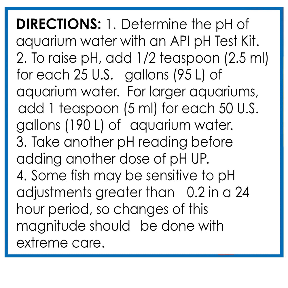 API pH UP bottle beside aquarium with happy community fish