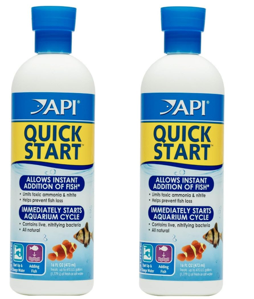 API Quick Start 16oz bottle front view supports rapid aquarium cycling.