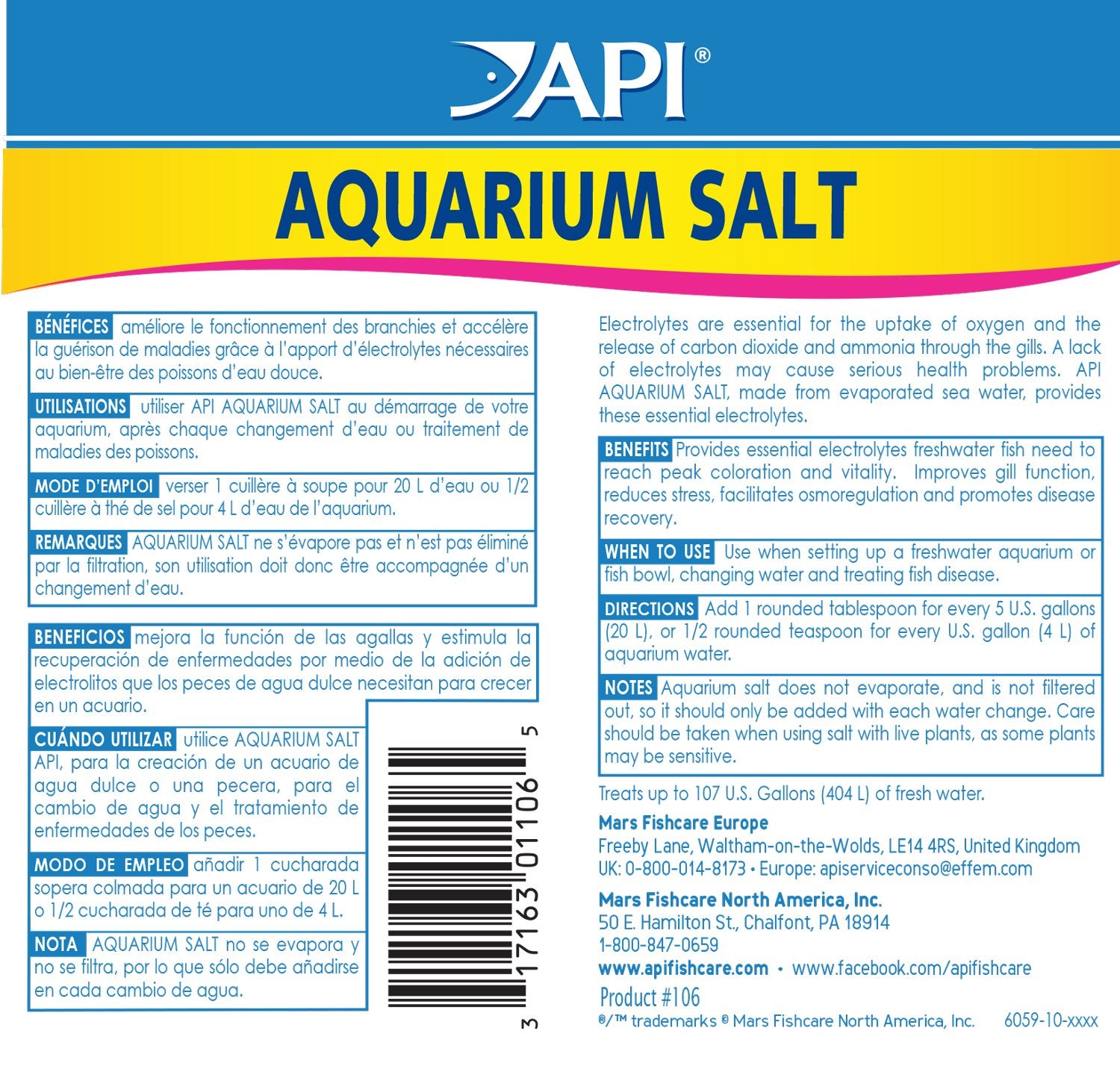 API Quick Start promotes beneficial bacteria action in water for safe fish additions