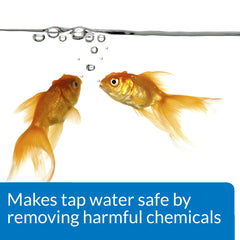 API Stress Coat bottle pour into tank demonstrating easy water conditioning