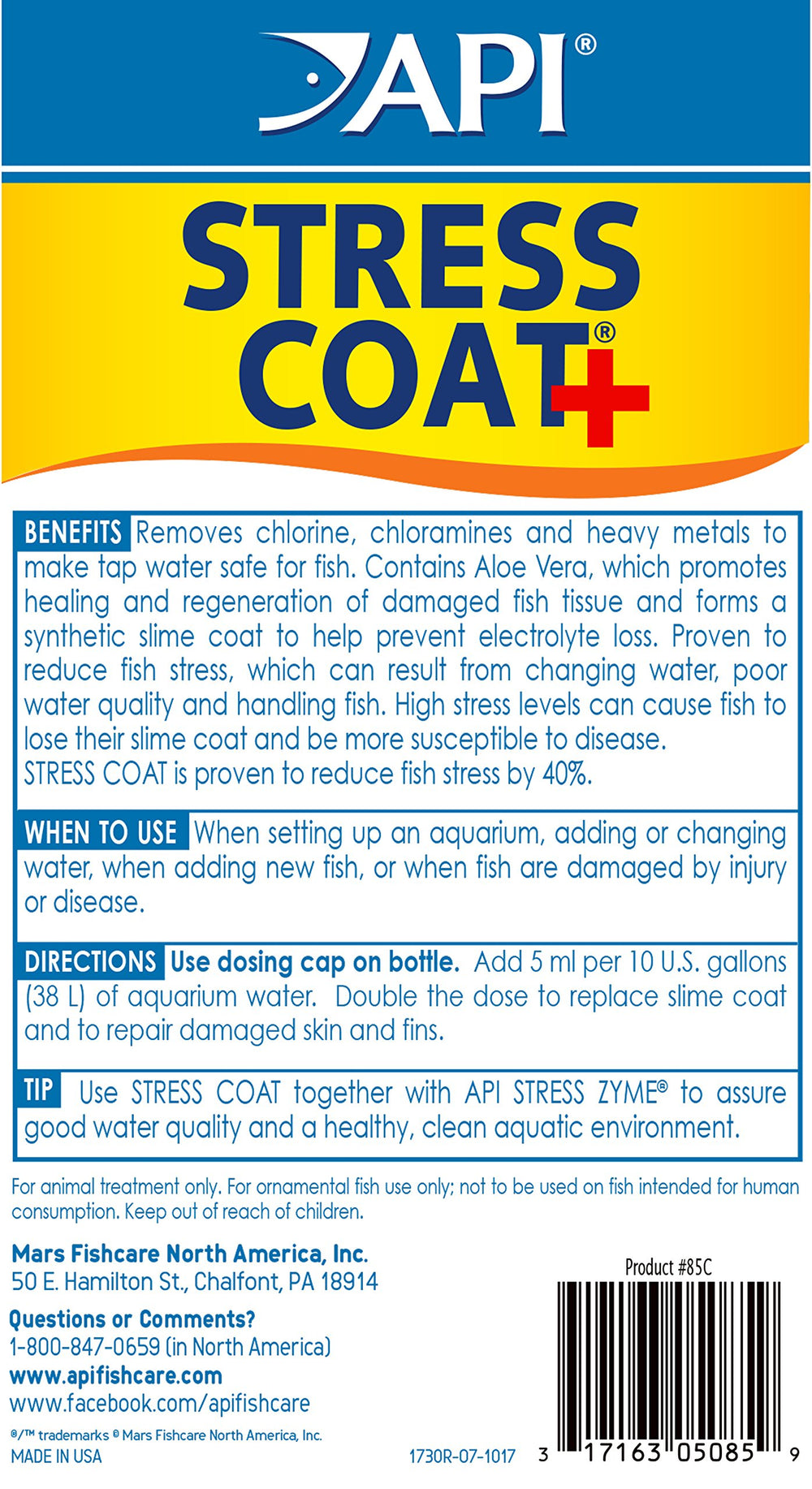 API Stress Coat demonstrates tap water conditioning for safer fish habitat