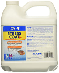 API Stress Coat bottle for aquarium water conditioning supporting calmer fish during changes