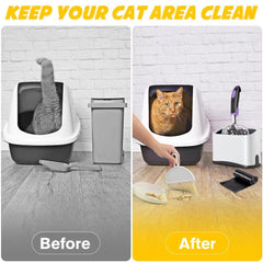 Apidgrowth cat caddy stand keeps scoop accessible and organized